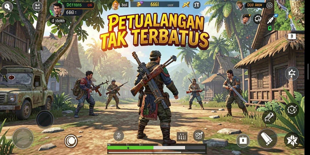Tangkapan layar gameplay yang menunjukkan dunia terbuka 666I yang menakjubkan.