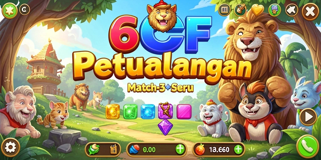 Gambar menampilkan gameplay Match-3 yang menarik dan menantang.