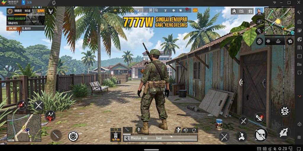 Tampilan gameplay menarik dalam 7777W yang memukau.