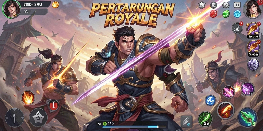 Screenshot 88ID menampilkan aksi seru dalam pertarungan Battle Royale.