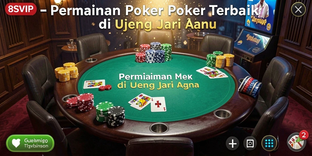Tampilan in-game 8SVIP dengan aksi permainan poker yang seru.