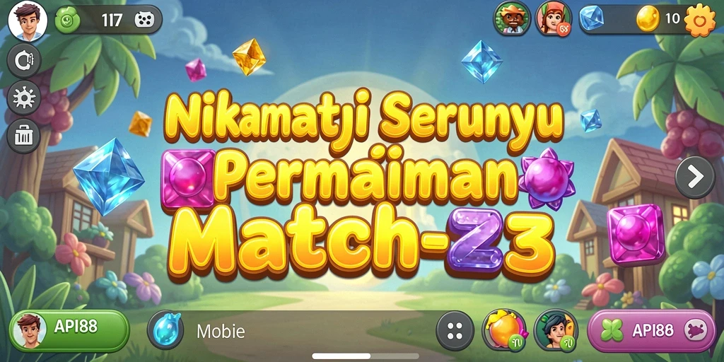 Tampilkan gameplay mengasyikkan API88 dengan permata berwarna-warni.