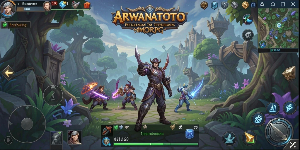 Tangkapan layar ARWANATOTO menampilkan petualangan seru di dunia MMORPG.