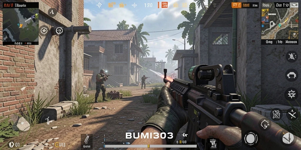Gameplay BUMI303 yang intens dan mendebarkan saat beraksi.