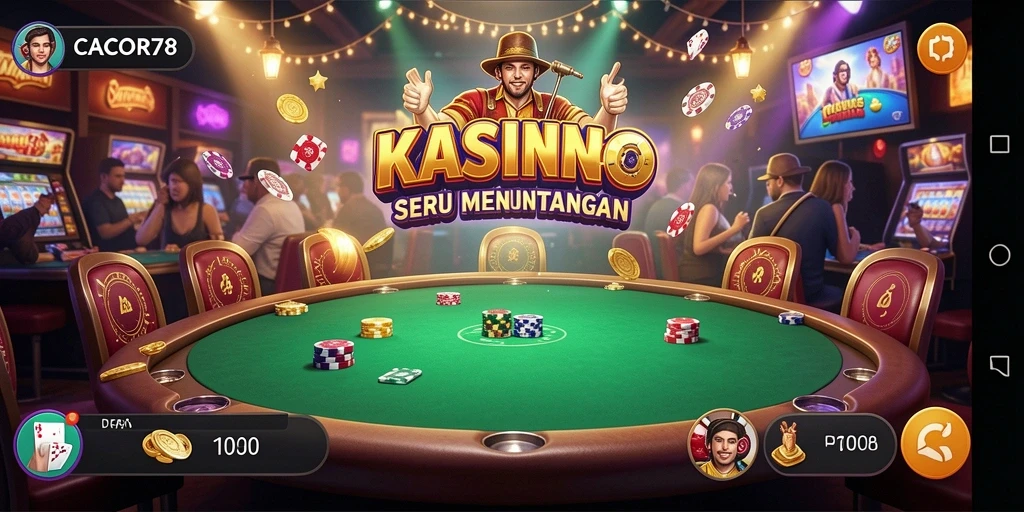Tampilan gameplay Kasino yang menakjubkan dan atraktif.