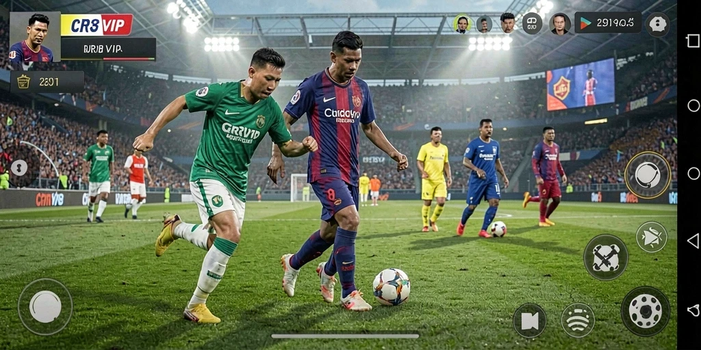 Tampilan gameplay CR7VIP yang mendebarkan dan realistis.