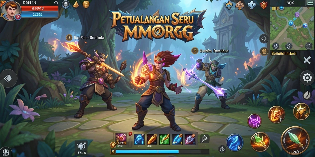 Screenshot DKK menunjukkan aksi seru dalam pertempuran MMORPG.