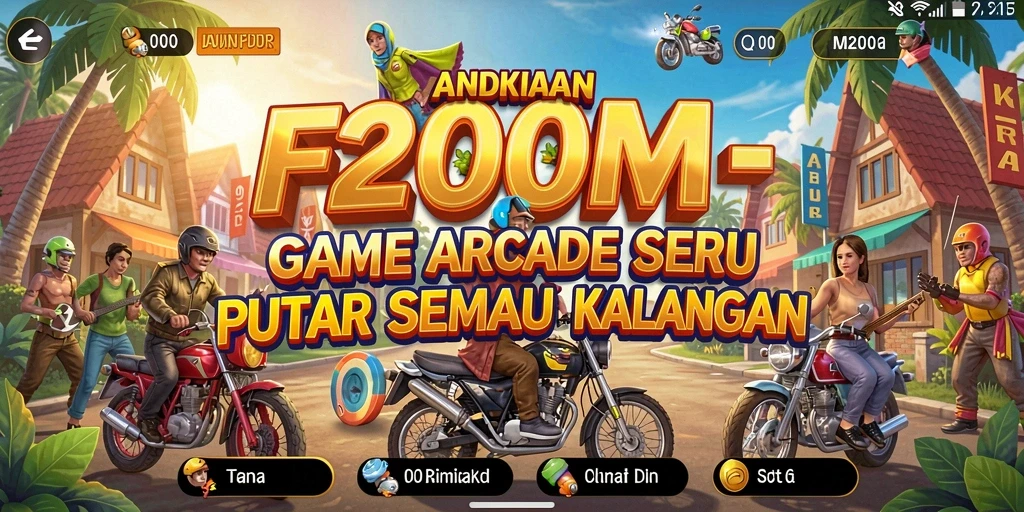 Tampilan gameplay seru dari F200M yang mengasyikkan.