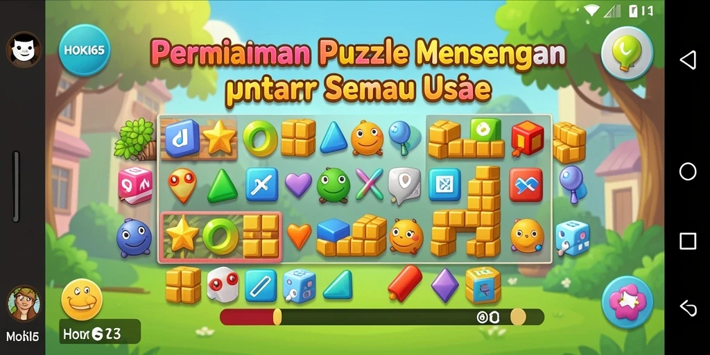 Tampilan gameplay menantang penuh warna dari HOKI65.