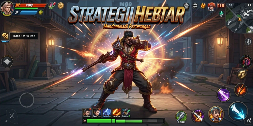 Tampilan screenshot gameplay IN88 dengan aksi strategi yang intens.