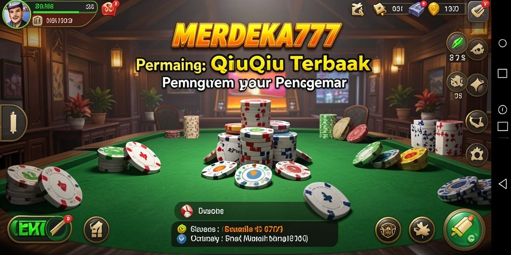 Tampilan gameplay yang menarik dari permainan QiuQiu MERDEKA777.