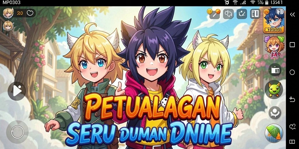 Tampilan menarik dari gameplay MPO303 dalam genre Anime.