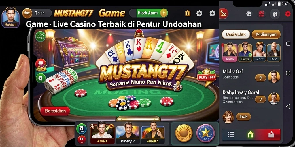 Tampilan gameplay Live Casino yang seru dari MUSTANG77.