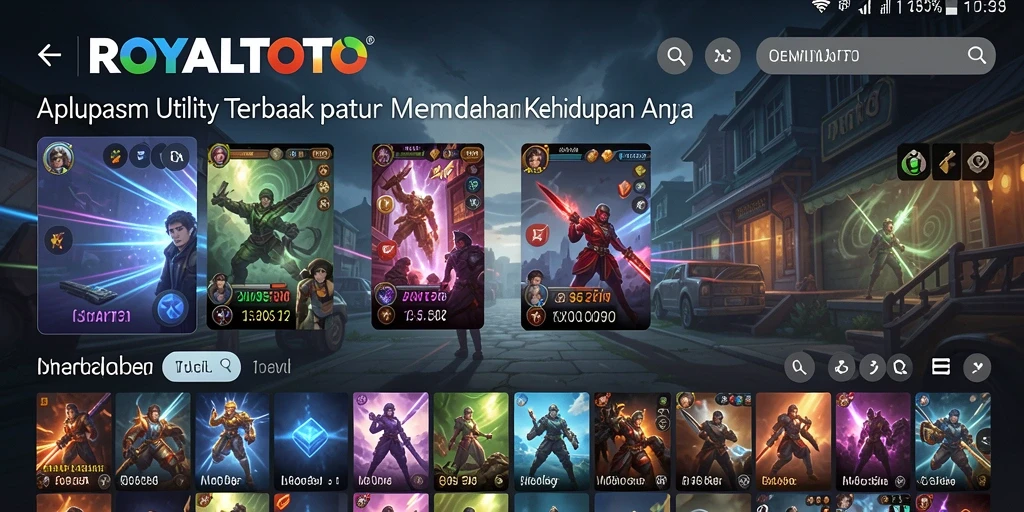 Tampilan screenshot ROYALTOTO yang menampilkan antarmuka aplikasi Utility.