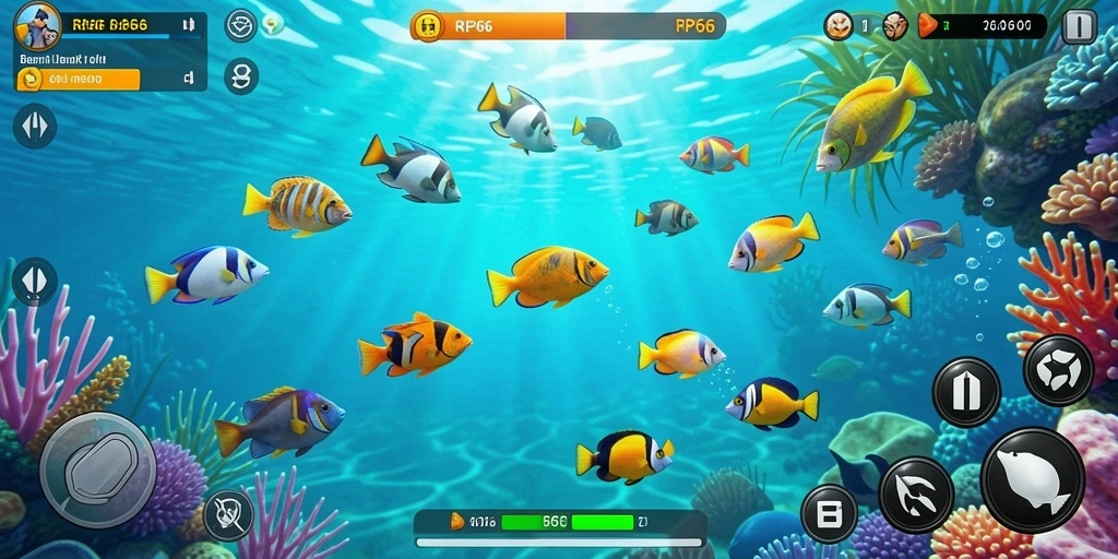 Gameplay seru RP66 dengan tangkapan ikan yang beragam.