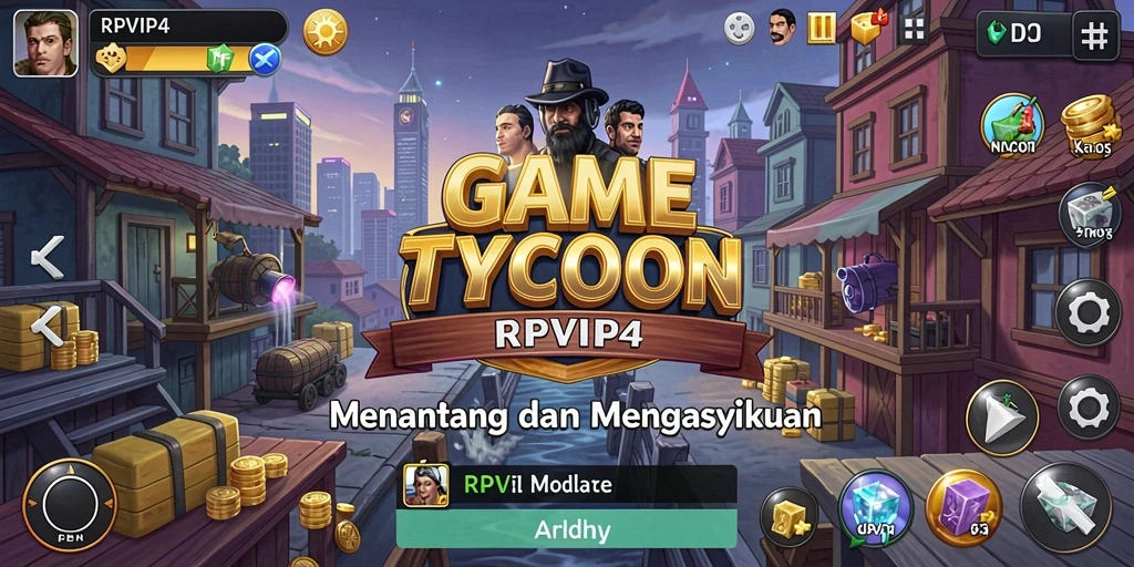 Screenshot menunjukkan pengalaman gameplay Tycoon yang mendalam dan menarik.