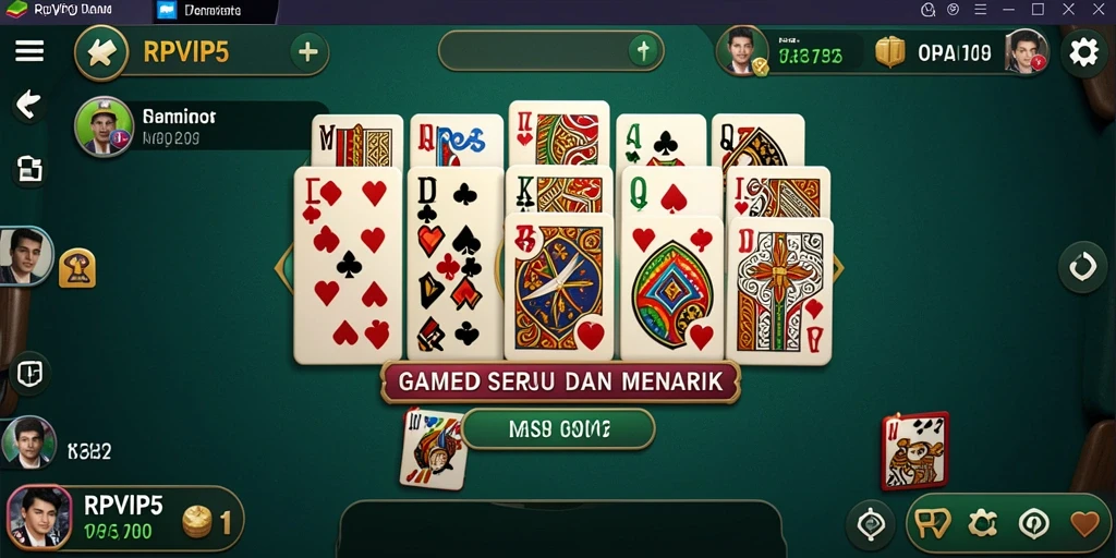 Tampilan gameplay seru RPVIP5 dalam permainan Domino.