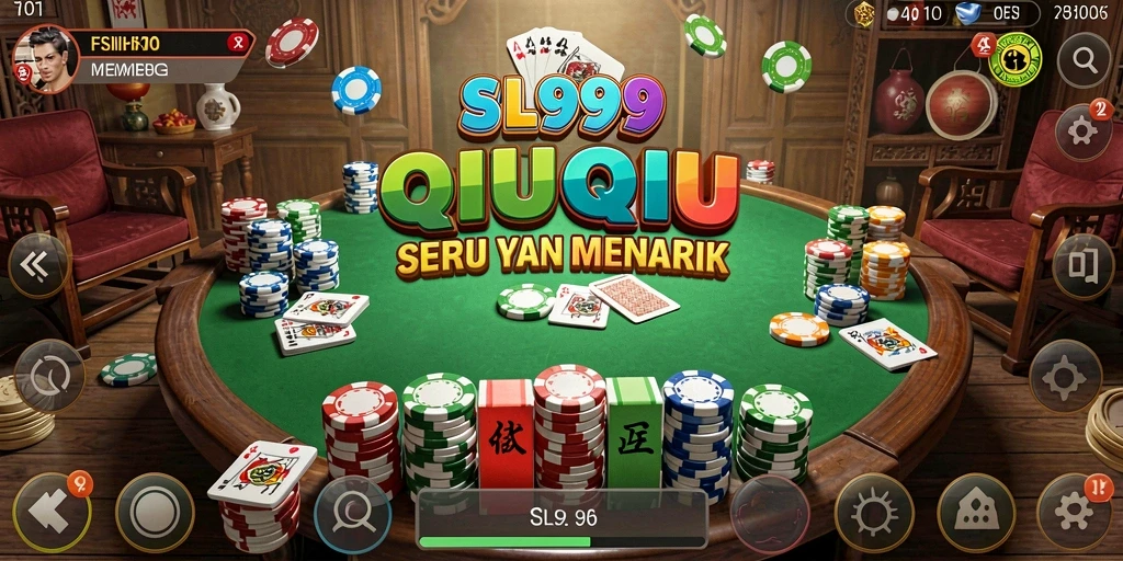 Screenshot SL999 menunjukkan gameplay seru QiuQiu yang intens.