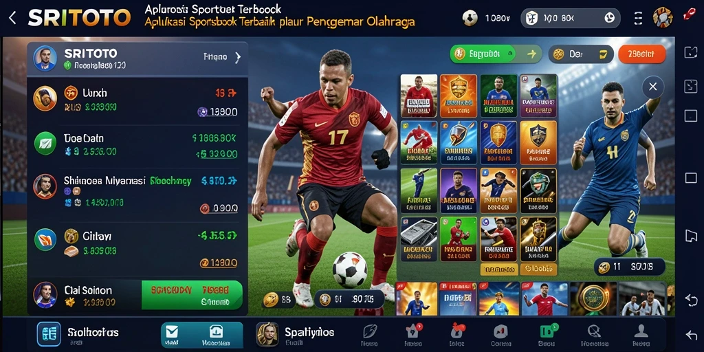 Tampilan utama gameplay SRITOTO yang penuh aksi taruhan olahraga.