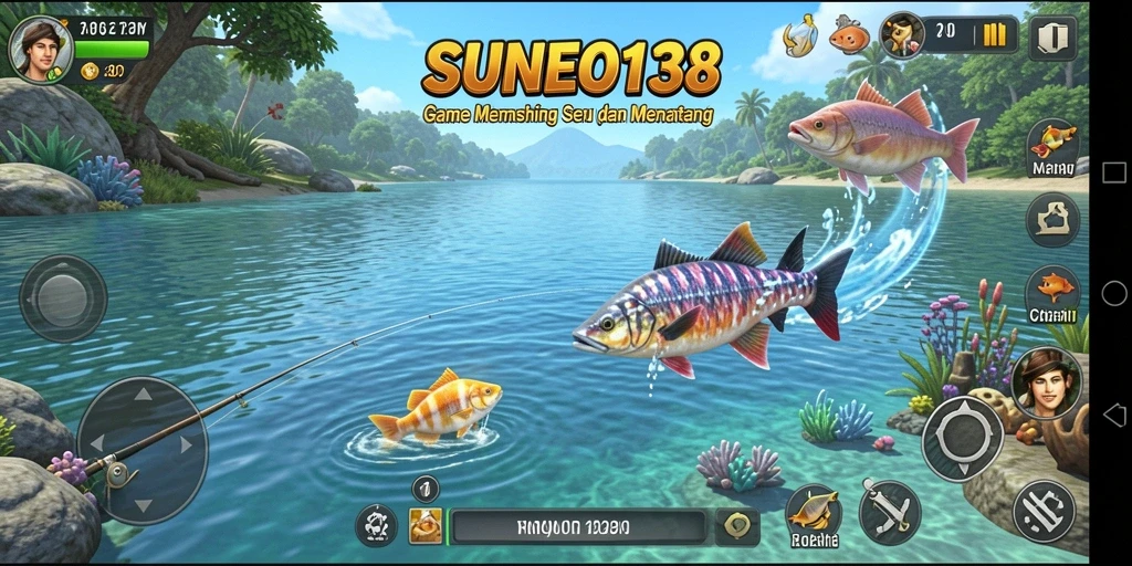 Tampilan gameplay SUNEO138 dengan aksi memancing yang seru.